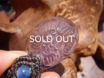 画像3: フラワーカービングアメジストペンダントヘッド