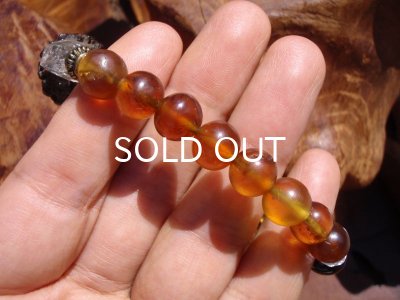 画像3: ミャンマー産アンバー×アンティークルドラクシャブレスレット