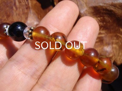 画像5: ミャンマー産アンバー×アンティークルドラクシャブレスレット