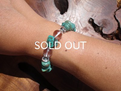 画像6: クリスタル×ターコイズブレスレット