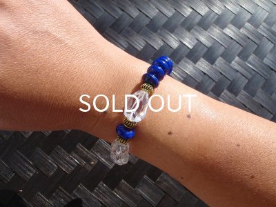 画像10: 天空の破片 ◆ クリスタル×ラピスラズリブレスレット