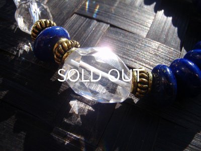 画像4: 天空の破片 ◆ クリスタル×ラピスラズリブレスレット