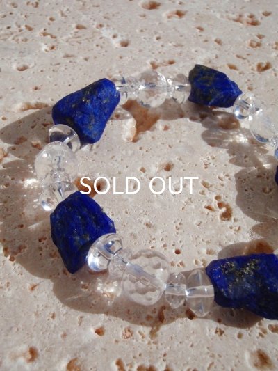 画像3: 天空の破片 ◆ 原石ラピス×クリスタル・ブレスレット