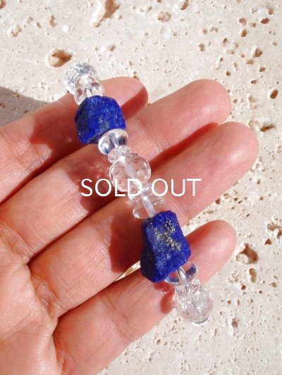 画像9: 天空の破片 ◆ 原石ラピス×クリスタル・ブレスレット