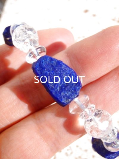 画像5: 天空の破片 ◆ 原石ラピス×クリスタル・ブレスレット