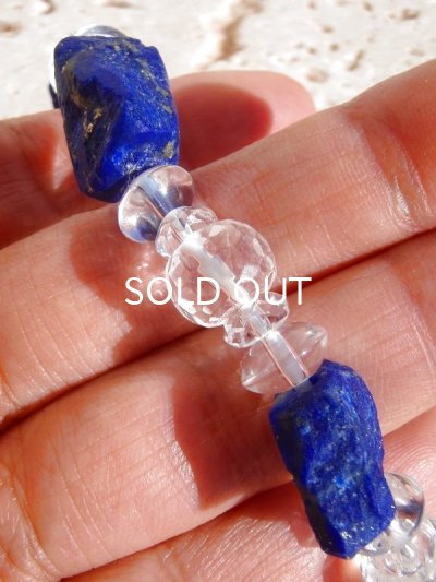 画像8: 天空の破片 ◆ 原石ラピス×クリスタル・ブレスレット