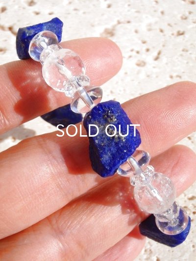 画像6: 天空の破片 ◆ 原石ラピス×クリスタル・ブレスレット