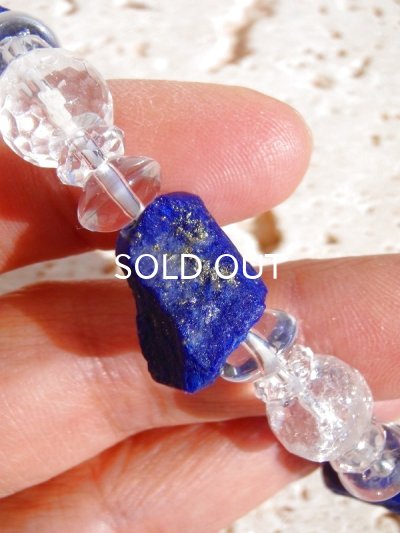 画像4: 天空の破片 ◆ 原石ラピス×クリスタル・ブレスレット