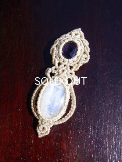 画像8: 感応する潜在意識 ◇ アメジスト×ホワイトラブラドライト・ペンダント