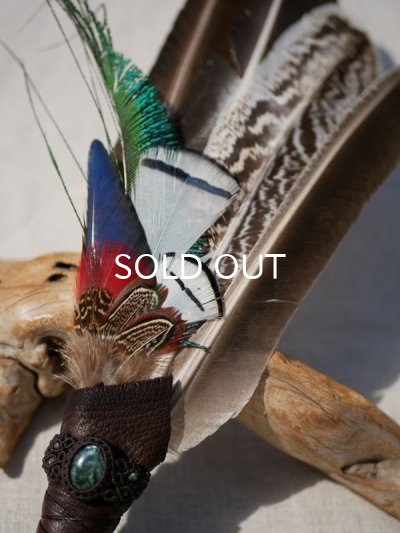 画像3: ◇ ターキー×ピーコックフェザーワンド　