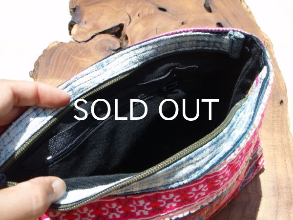 画像5: モン族古布ポーチ(マチ有大） (5)