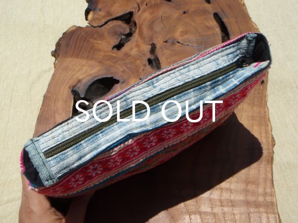 画像4: モン族古布ポーチ(マチ有大） (4)