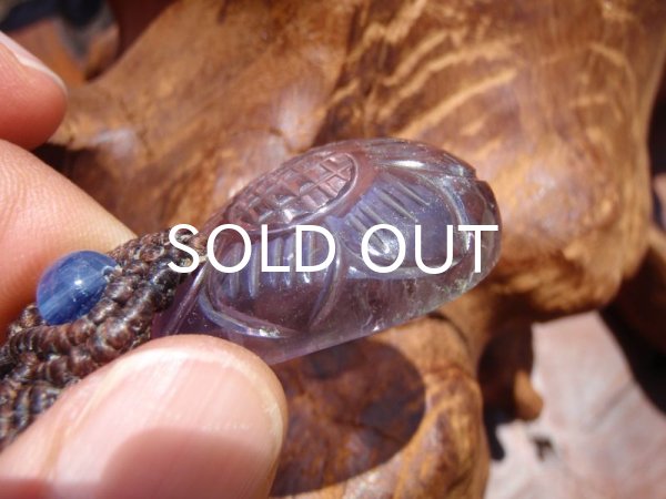 画像4: フラワーカービングアメジストペンダントヘッド (4)