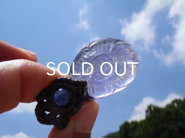 画像6: フラワーカービングアメジストペンダントヘッド (6)