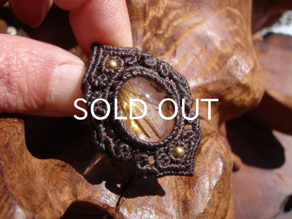 画像2: タイチンルチルクオーツペンダントヘッド　 (2)