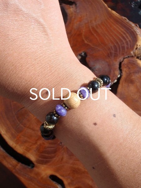 画像9: ◆ モリオン×チャロアイト・ブレスレット (9)