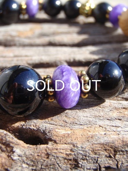 画像6: ◆ モリオン×チャロアイト・ブレスレット (6)