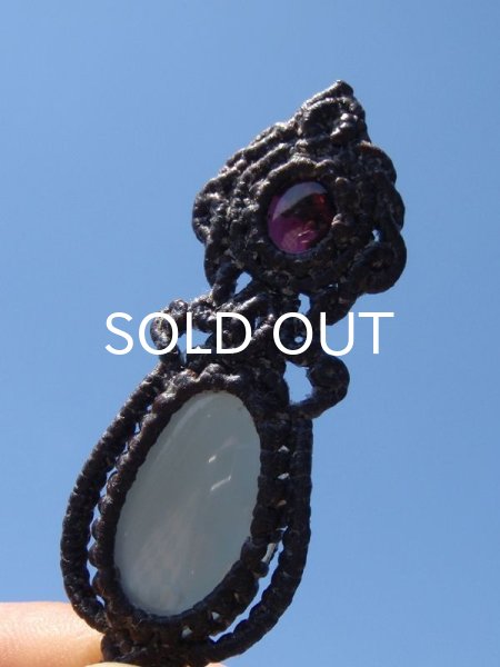 画像5: 情緒的均衡 ◇ ガーネット×グレームーンストーン・ペンダント (5)