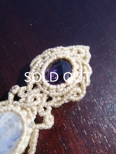 画像9: 感応する潜在意識 ◇ アメジスト×ホワイトラブラドライト・ペンダント (9)