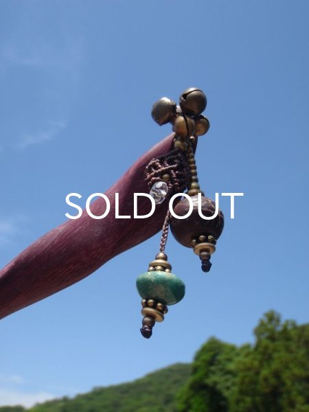 画像4: ◇パープルハートのかんざし ・ ターコイズ (4)