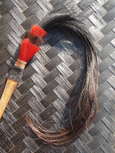 画像1: ナガ族、馬の毛つきかんざし